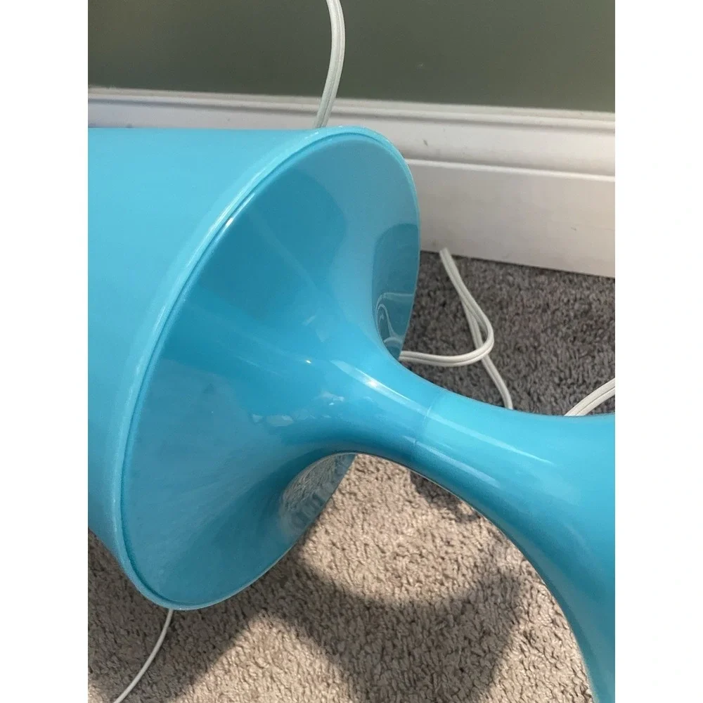 Vintage 1990s IKEA Lampan Turquoise Teal Blue Plastic Table Lamp ~Tested / Works